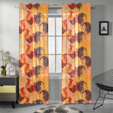 red rooster chicken cock pattern Gauze Curtain