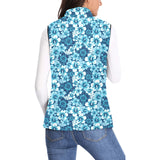 Hibiscus Pattern Print Design 03 Women's Padded Vest