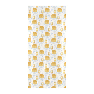 Pancake Pattern Print Design 05 Beach Towel