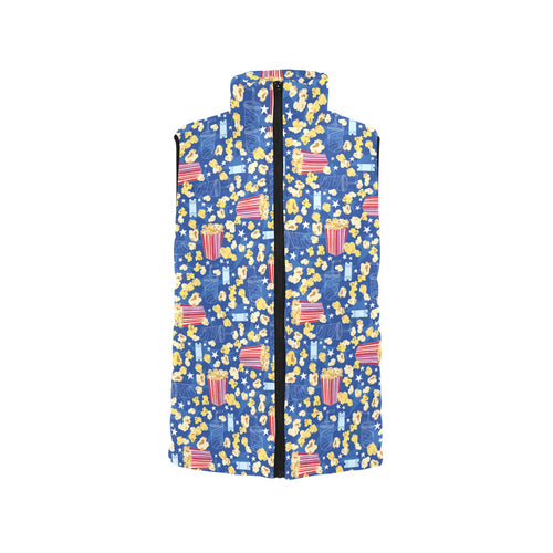 Popcorn Pattern Print Design 01 Men's Padded Vest