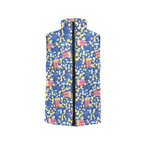 Popcorn Pattern Print Design 01 Men's Padded Vest
