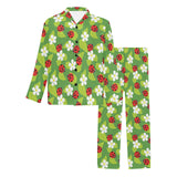 Ladybug Pattern Print Design 01 Men's Long Pajama Set