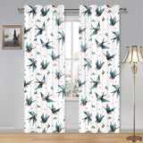 Swallow Pattern Print Design 04 Gauze Curtain