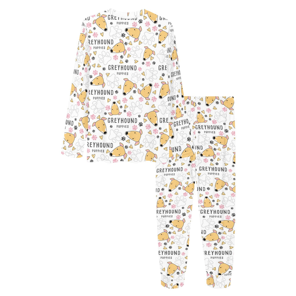 Greyhound Pattern Print Design 03 Women's All Over Print Pajama Set