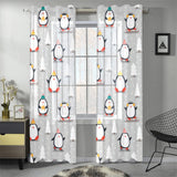 Cute Penguin christmas pattern Gauze Curtain
