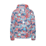 Hand drawn colorful starfish Kids' Boys' Girls' Padded Hooded Jacket