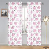 Pig Pattern Print Design 03 Gauze Curtain