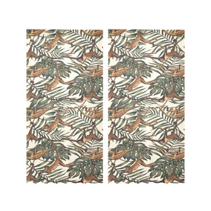Monkey tropical leaves background Gauze Curtain