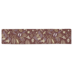 Coffee bean flower pattern Table Runner
