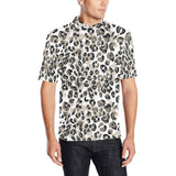 Leopard skin print pattern Men's All Over Print Polo Shirt