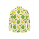 Durian pattern Men's Long Sleeve Polo Shirt