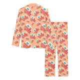 Camper Van Pattern Print Design 03 Women's Long Pajama Set