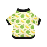 Durian pattern All Over Print Pet Dog Round Neck Fuzzy Shirt