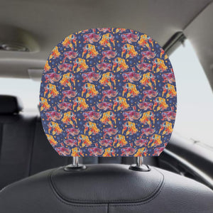 Goldfish Pattern Print Design 05 Car Headrest Cover