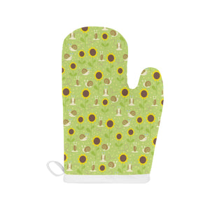 Snail Pattern Print Design 01 Heat Resistant Oven Mitts