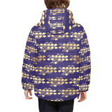Beautiful japanese fan pattern Kids' Boys' Girls' Padded Hooded Jacket