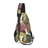 Japanese cranes flying forest dot pattern All Over Print Chest Bag