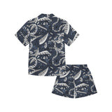 Piano Pattern Print Design 02 Kids' Boys' Girls' V-Neck Short Pajama Set