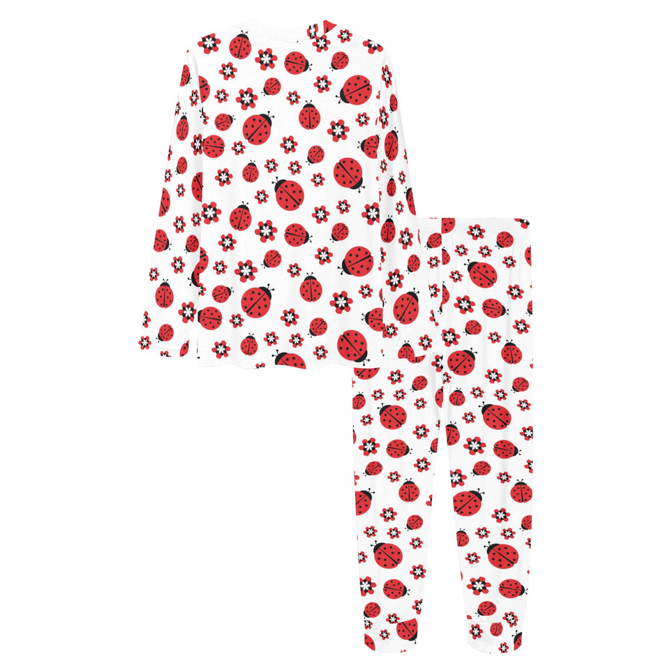 Ladybug Pattern Print Design 04 Women's All Over Print Pajama Set