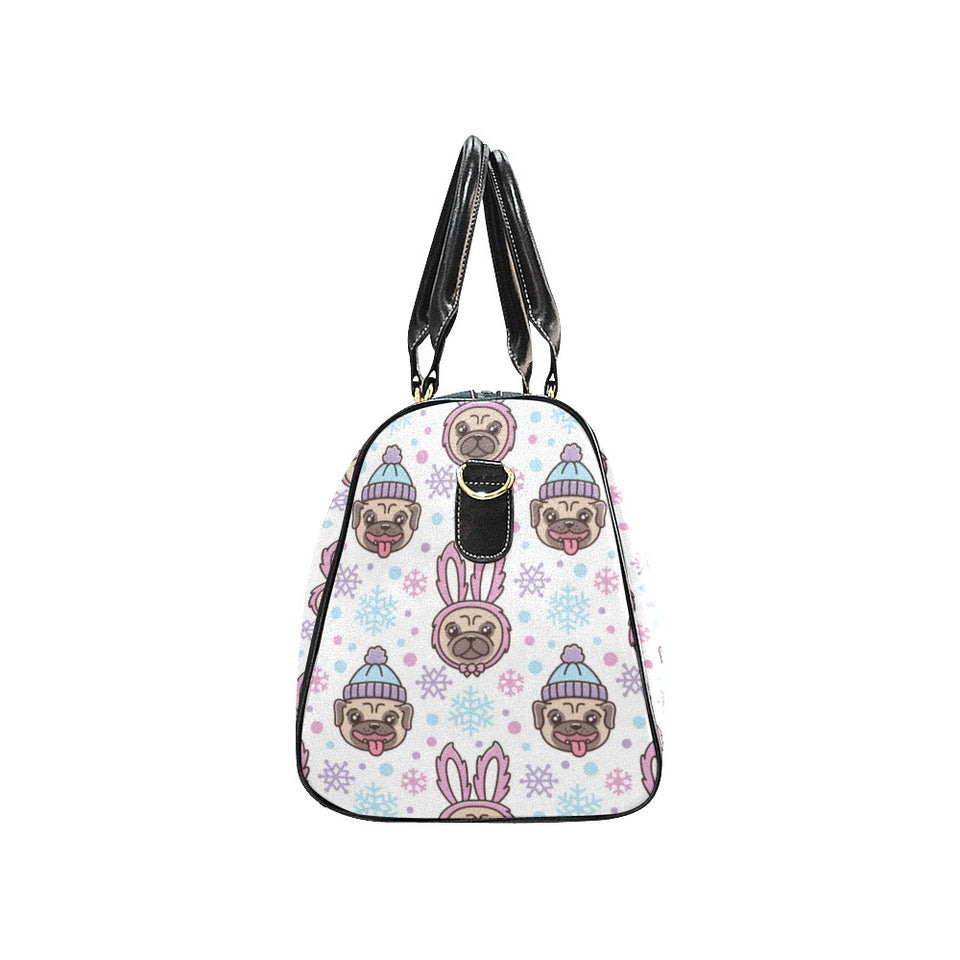 Cute pug hat rabbit costume pattern Travel Bag