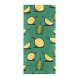 Durian pattern green background Beach Towel