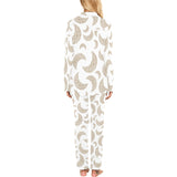 Cool gold moon abstract pattern Women's Long Pajama Set