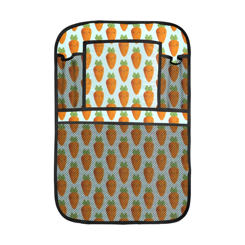 Carrot Pattern Print Design 03 Car Seat Back Organizer