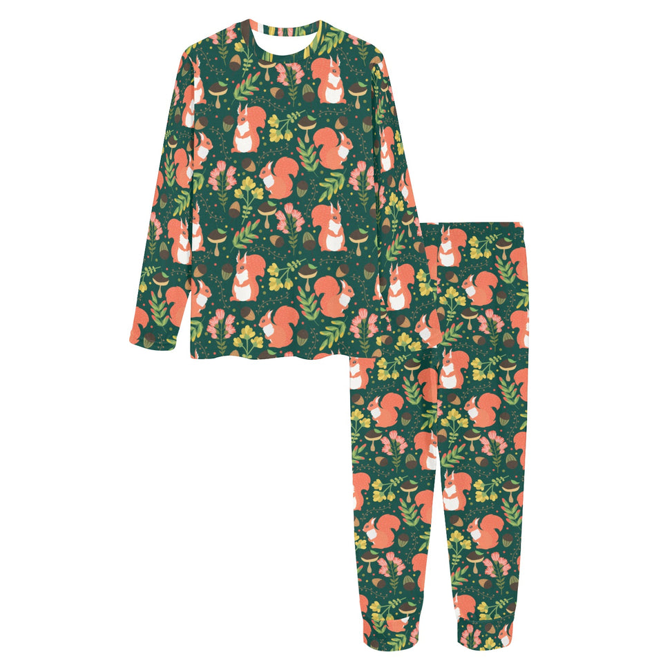 Squirrel Pattern Print Design 03 Women's All Over Print Pajama Set