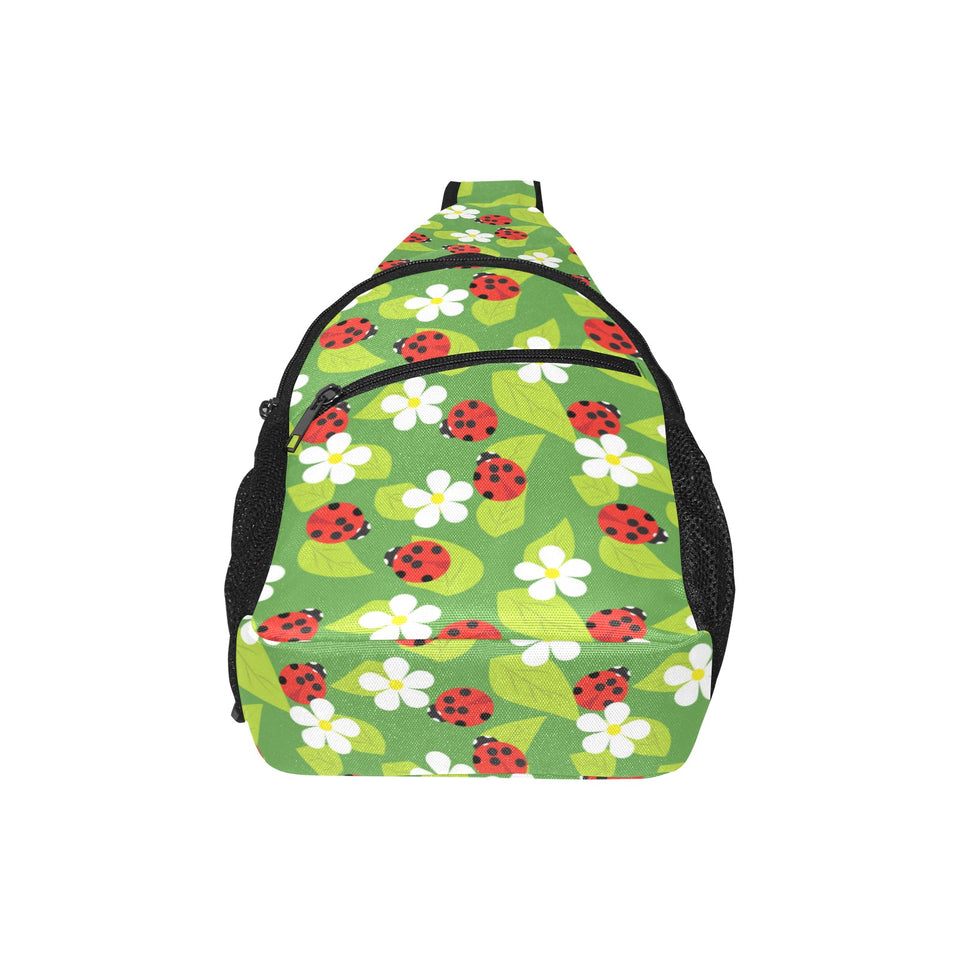 Ladybug Pattern Print Design 01 All Over Print Chest Bag