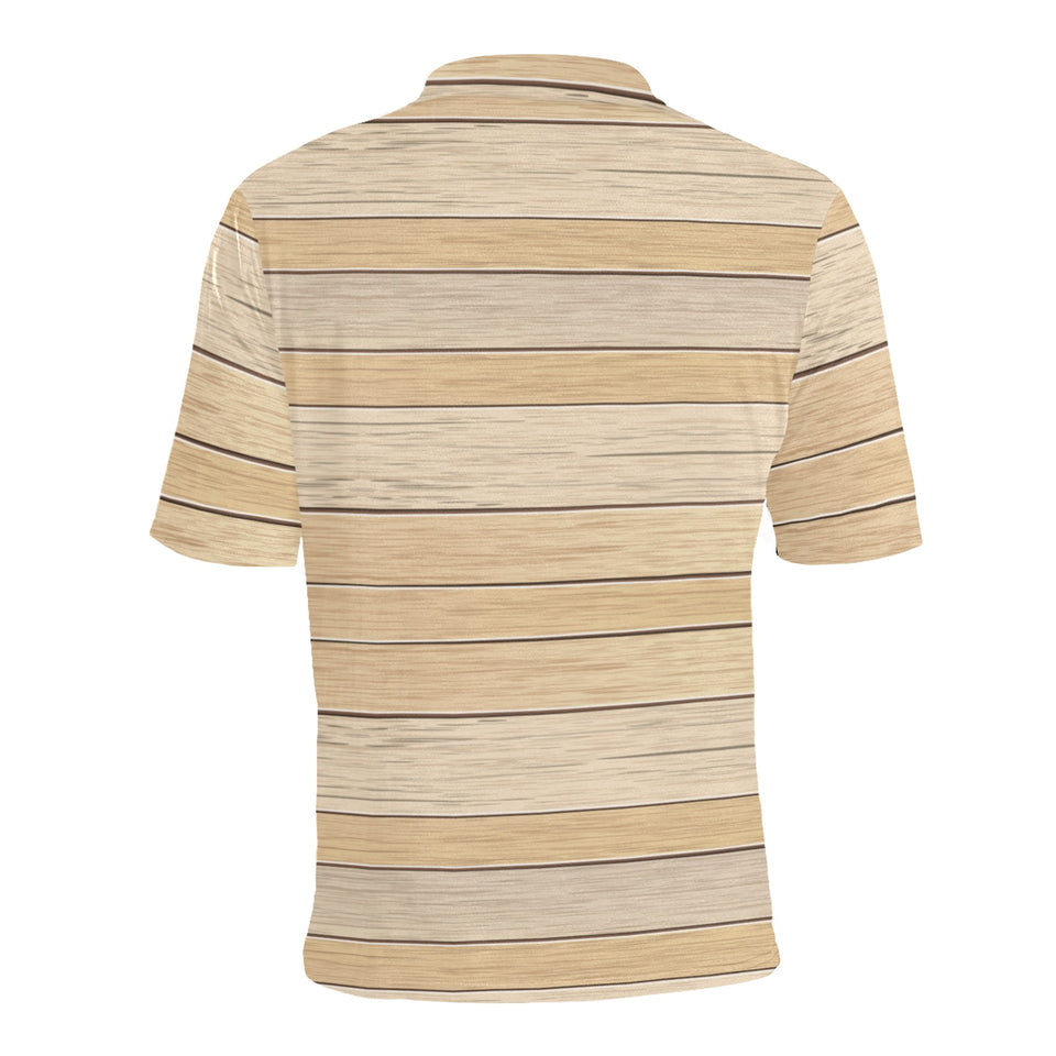 Wood Printed Pattern Print Design 01 Men's All Over Print Polo Shirt