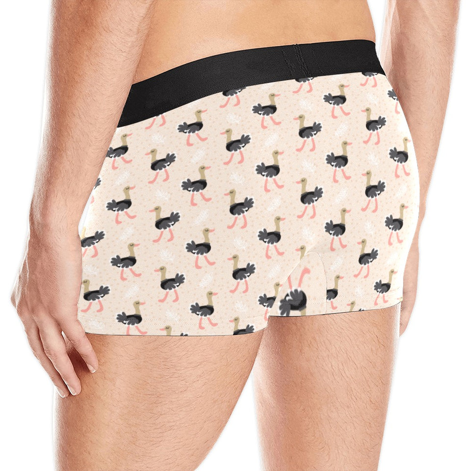 Ostrich Pattern Print Design 05 Men's All Over Print Boxer Briefs Men's Underwear