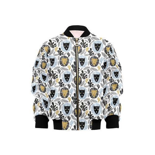 Lion Pattern Print Design 05 Kids' Boys' Girls' Bomber Jacket
