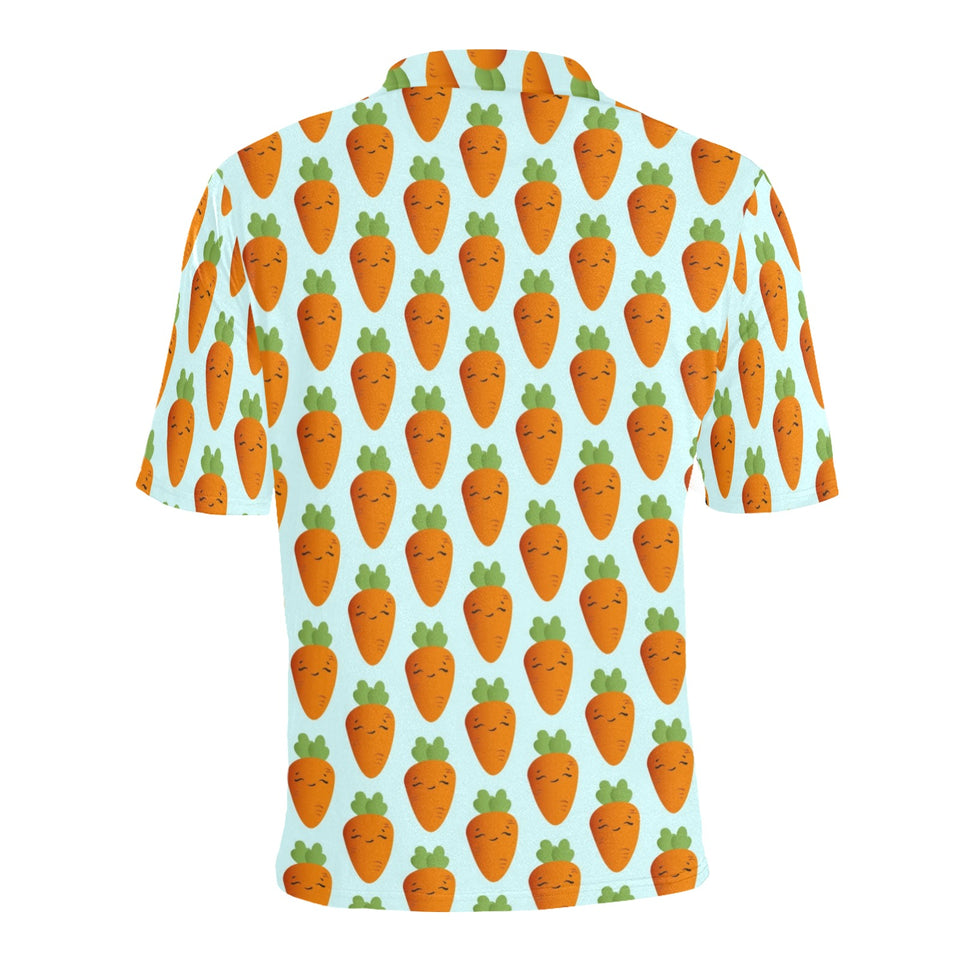 Carrot Pattern Print Design 03 Men's All Over Print Polo Shirt