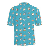 Jack Russel Pattern Print Design 03 Men's All Over Print Polo Shirt
