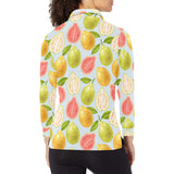 Guava design pattern Women's Long Sleeve Polo Shirt