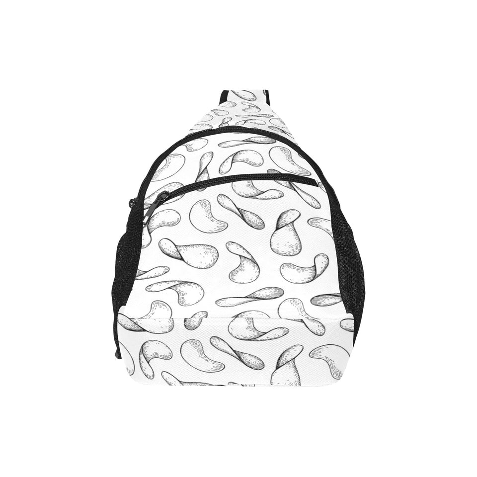 Potato Chips Pattern Print Design 04 All Over Print Chest Bag