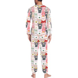 Pig Pattern Print Design 02 Men's All Over Print Pajama