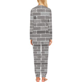 Brick Printed Pattern Print Design 05 Women's All Over Print Pajama Set