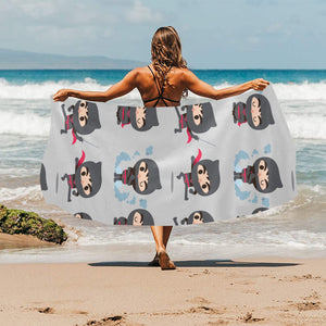 Cute ninja pattern Beach Towel