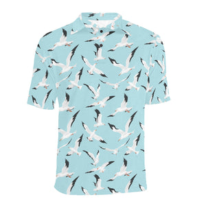 Seagull Pattern Print Design 01 Men's All Over Print Polo Shirt