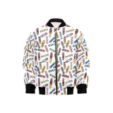 Skate Board Pattern Print Design 05 Kids' Boys' Girls' Bomber Jacket