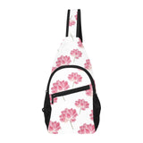 Pink lotus waterlily pattern All Over Print Chest Bag