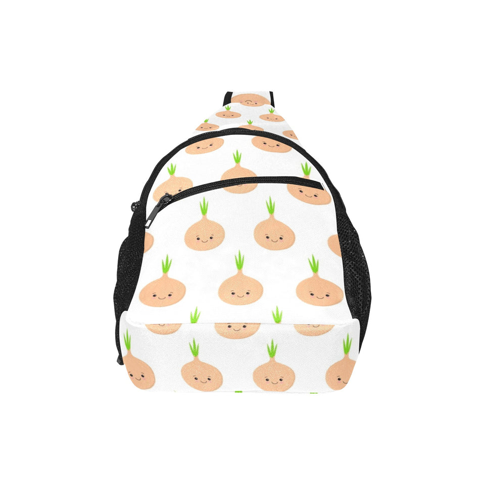 cute onions smiling faces All Over Print Chest Bag