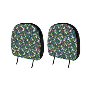 Pelican Pattern Print Design 05 Car Headrest Cover