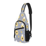 Cute hamster sunflower pattern background All Over Print Chest Bag