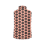 Lips Pattern Print Design 02 Women's Padded Vest