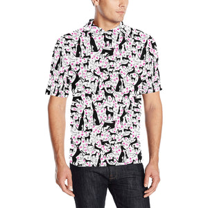 Greyhound Pattern Print Design 02 Men's All Over Print Polo Shirt