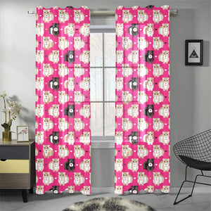 Guinea Pig Pattern Print Design 01 Gauze Curtain