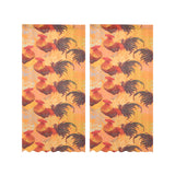 red rooster chicken cock pattern Gauze Curtain
