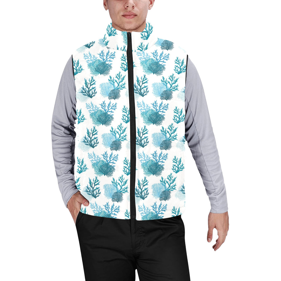 Coral Reef Pattern Print Design 04 Men's Padded Vest